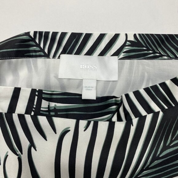 HUGO BOSS Veillana Silk Printed Handkerchief Hem Midi Skirt Size 8 - Picture 4 of 10